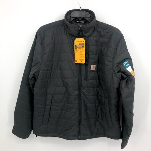 CARHARTT Rain Defender Insulated Jacket Large Grey Relaxed Fit Lightweight NWT - Picture 2 of 11